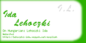 ida lehoczki business card